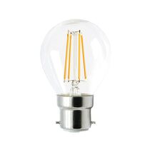 GLOBE LED BC F/RND DIMM Filament 4W 6000K CLR 400 Lm