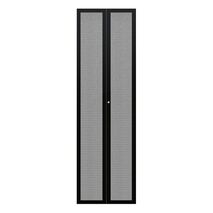 CERTECH Perforated Steel Barn Doors for 45RU 600mm Wide Premier Series Racks, w/ Small Round Lock