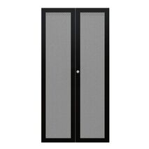 CERTECH Perforated Steel Barn Doors for 27RU 600mm Wide Premier Series Racks, w/ Small Round Lock