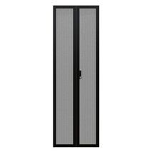 CERTECH Perforated Steel Barn Doors for 37RU 600mm Wide Premier Series Racks, w/ Push Button Lock