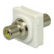 RCA-RCA Connector for Australian Style Wall Plates, Yellow