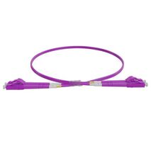 LC-LC OM4 Duplex Fibre Lead, Violet LSZH Jacket - 5m