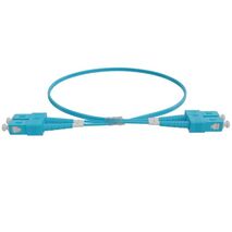 SC-SC OM4 Duplex Fibre Lead, Aqua LSZH Jacket - 5m