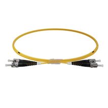 ST-ST OS2 (G657A1) Duplex Fibre Lead, Yellow LSZH Jacket - 1m