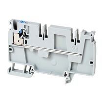 Allen-Bradley 1492-P Push-in Power Distribution Terminal 4mm 1 GND 1 Blue CON Entries End Grey