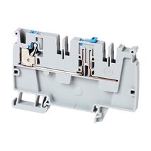 Allen-Bradley 1492-P Push-in Power Distribution Terminal 4mm 1 Blue Knife Disconnect End Grey