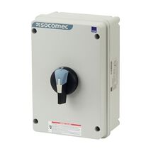 Socomec ISO Enclosed Isolator, IP 65 Aluminium Grey, Handle - Blue, 3P 100A