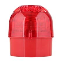 Klaxon Sonos Sounder Beacon LED 1 Alarm 32 Tones 102B IP65 110-230V DC Surface Mount Lens Red