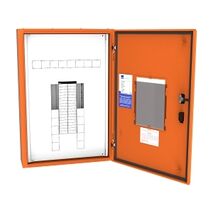 NHP Concept Plus Panelboard Isolation Chassis 864mm IP42 DIN-T 36 Way GB Chassis No MSW Orange