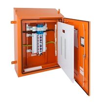 NHP Concept Tough Panelboard Size 2 1000mm DINT 36 Way 250A Mains Switch Stainless Steel Orange