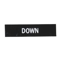 Sprecher and Schuh D7 Legend Plate 30 x 40mm Snap-In Down Black with White Text Down