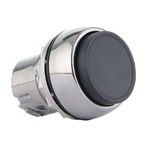 Sprecher and Schuh D7 Pushbutton 22.5 mm Head Only Metal MOM Extended Black Cap Non Illuminated