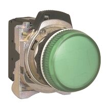 Sprecher and Schuh D7 Pilot Light 22.5 mm Complete Metal LED 24V AC DC Green Lens
