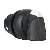 Sprecher and Schuh D7 Selector Switch 22.5mm Head Only Plastic STD BLK Knob 2 POS SR from Left