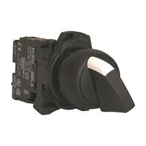 Sprecher and Schuh D7 Selector Switch 22.5mm Complete Plastic STD BLK Knob 2 POS Maintain Switch 1NO
