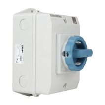 Socomec ISO Enclosed Isolator, IP 65 Plastic Grey, Handle - Blue, 3P 32A