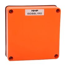 NHP ISO Cover - Blank, 1 Gang - 28mm depth, Resistant Orange