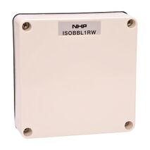 NHP ISO Cover - Blank, 1 Gang - 28mm depth, Resistant White