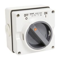 NHP ISO Surface Switch, 1 Pole 2 Way 10A 250V AC, w/ Base, Grey