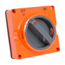 NHP ISO Surface Switch, 4 Pole 32A 500V AC, w/o Base, Resistant Orange