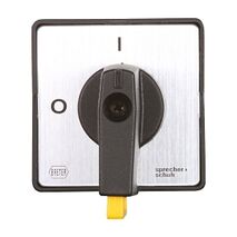 Sprecher and Schuh L7 Handle Std Padlock Type E BK/Silver Central Nut Mount 48 x 48mm Egvd. OFF ON