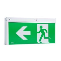 Stanilite Nexus LX Platinum Exit Lighting LED Jumbo Ceiling Mount DS AOW