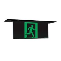 Stanilite Single Point Platinum Exit Lighting LED Edgelit Recessed Original Black