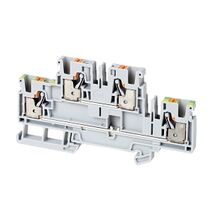 Allen-Bradley 1492-P Push-in Terminal 4mm 2 Level Ground 4 Conductor Entries Green Yellow