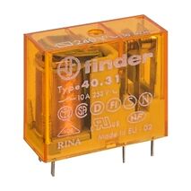 Finder 40 Series Miniature Printed Circuit Board Relay 10A 1 Changeover 240V AC Coil