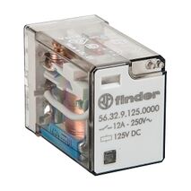 Finder 56 Series Miniature Power Relay 12A 2CO 125V DC Coil