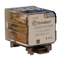 Finder 62 Series Power Relay Flange Mount 16A 2CO 110V DC Coil with Mounting Bracket