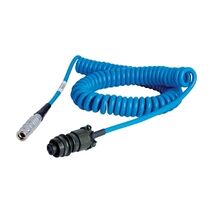 Allen-Bradley 1443 Accelerometer Data Collector Cable Coiled 2 Pin Lemo Connector 2m
