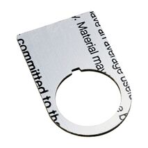 Allen-Bradley 800F Legend Plate 30 X 50mm, RESET, Aluminum with Black Text