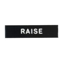 Sprecher and Schuh D7 Legend Plate 30 x 40mm Snap-In White Text RAISE