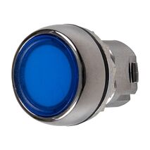 Sprecher and Schuh D7 Pushbutton 22.5 mm Head Only Metal Momentary Flush Blue Lens Cap Illuminated