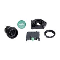 Sprecher and Schuh D7 Pushbutton 22.5 mm Complete Plastic MOM Flush Green Cap START Non Ill 1NO