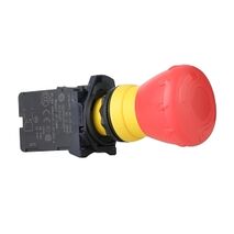 Sprecher and Schuh D7 E Stop 22.5mm Complete Plastic 2POS 40mm OPTR MOM TTR Red 1NC SELF MONT
