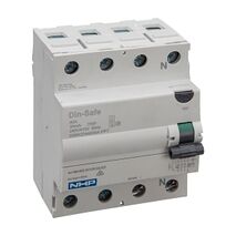 NHP DIN-T Residual Current Circuit Breaker RCCB 3Pole and Neutral 100A 100mA Type A ABB Brand F204A