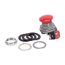 Allen-Bradley 800T PB 30.5mm FS Terminal Guard Mushroom Head Momentary Non Illuminated 1 N.C. Red