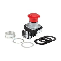 Allen-Bradley 800T PB 30.5mm FS Tmal Grd Mush. Hd 2 Pos. Push Pull 1N.C. Late Brk Contact 1N.O. Red