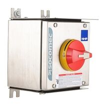 Socomec ISO Enclosed Isolator, IP 65 Stainless Steel, Handle - Red, 3P 40A