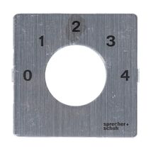 Sprecher and Schuh L2 Cam Switch Ll2A4 Legend Plate 48 x 48mm 0 1 2 3 4