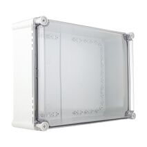 Fibox SOLID Terminal Box PC IP66 and IP67 H280 x W380 x D130mm Clear