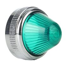 Austrol N100 Pilot Light Lens Push to Test Green Polycarbonate Beehive Style