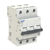 NHP DIN-T Miniature Circuit Breaker MCB 10kA 3 Pole 6A C Curve