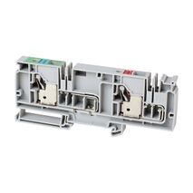 Allen-Bradley 1492-P Push-in Power Distribution Terminal 10mm 1GND 1 Red 1 Blue Feed In Grey