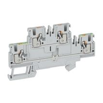 Allen-Bradley 1492-P Push-in Terminal 2.5mm 2 Level Ground 4 Conductor Entries Green Yellow