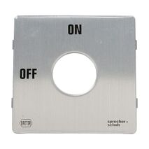 Sprecher and Schuh L2 Cam Switch LL2A6 Legend Plate 64 x 64mm OFF ON