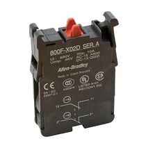 Allen-Bradley 800F NO  Latch Screw Contact Block 1 N.C. for 22.5mm Pushbutto Double Circuit