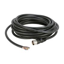 AB Pre Wired Connection System Cable PUR Black 19 Pin 18 to 22AWG Female Straight M23 10m